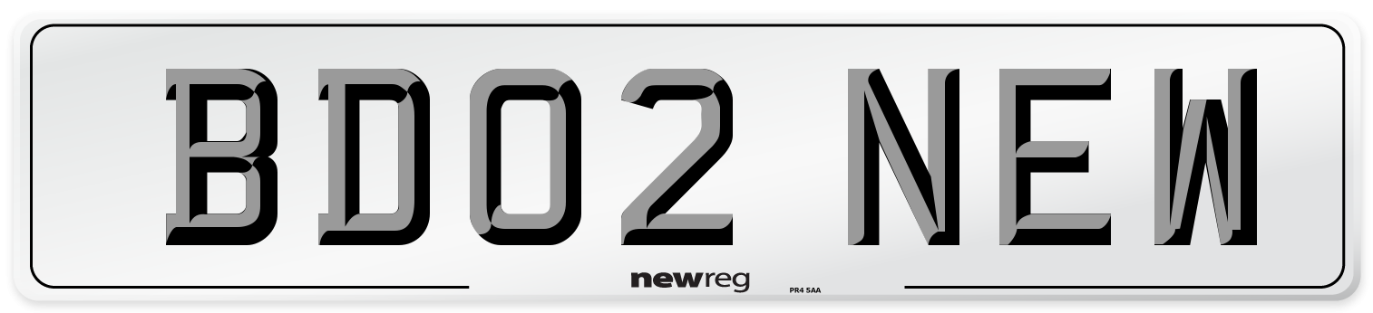 BD02 NEW Number Plate from New Reg
